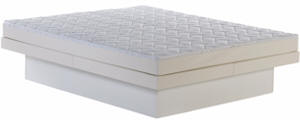 Splitbezug fr Wasserbett mit abnehmbarem Oberteil.