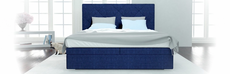 Blutimes Boxspring Wasserbett mit Kopfteil.